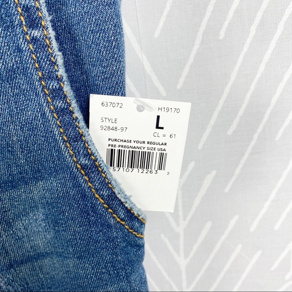 INDIGO BLUE Side Panel Letdown Hem Maternity Overalls NWT. - Picture 9 of 13